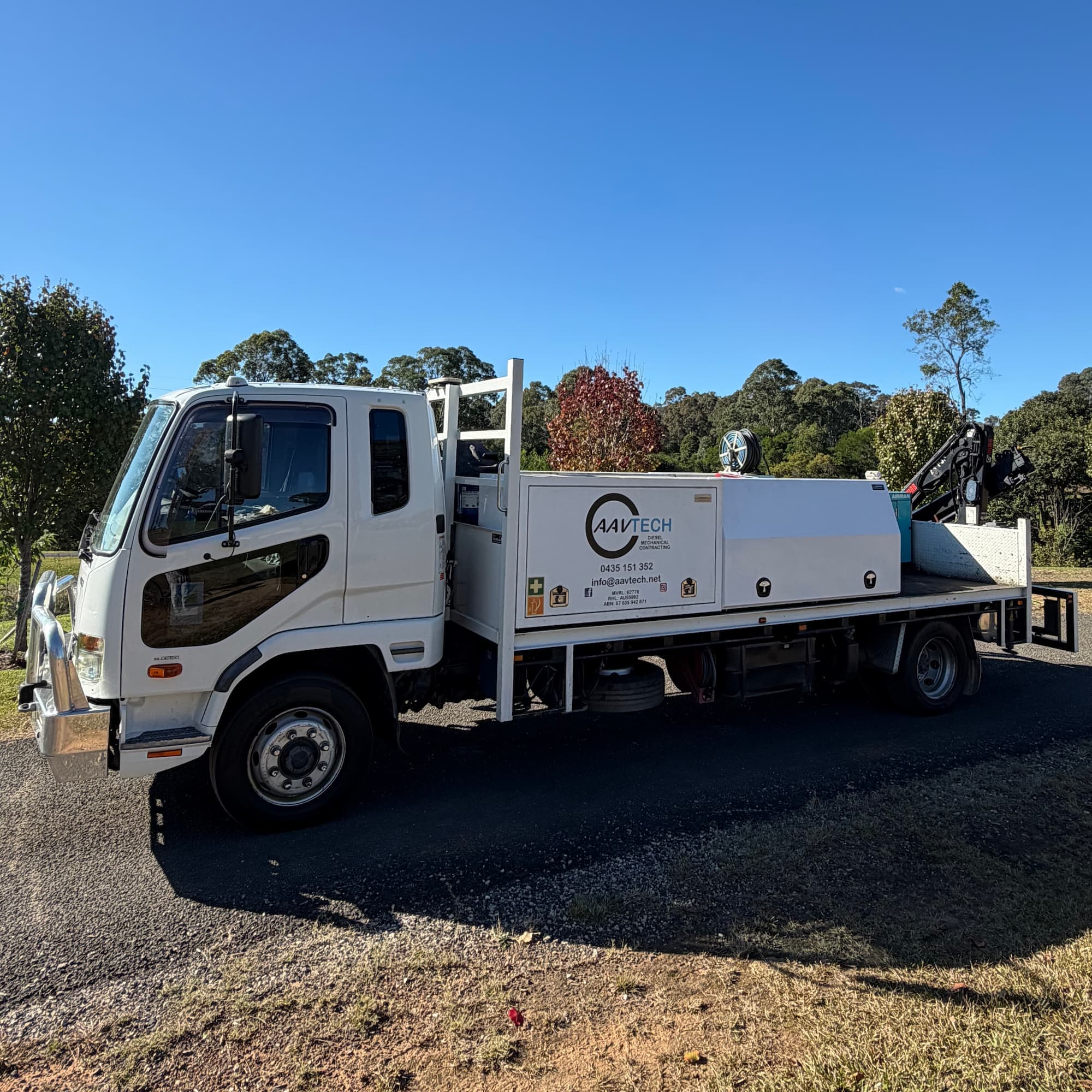 AAVTECH mobile diesel mechanic working on-site in Ingleburn